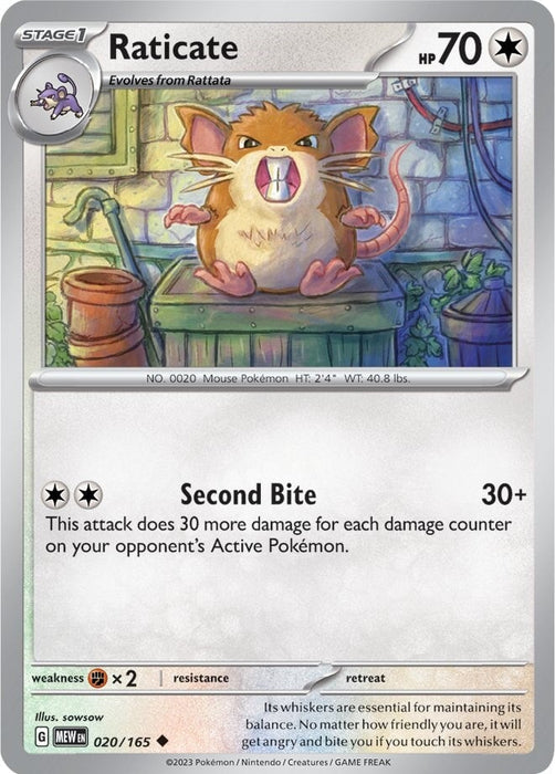 Raticate (020/165) [Scarlet & Violet: 151] 
