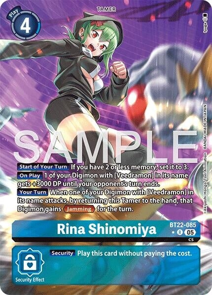 Rina Shinomiya (Alternate Art) (BT22-085 R) 