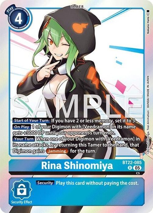 Rina Shinomiya (#BT22-085 R) (Cyber Eden) Near Mint Foil 