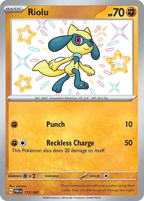 Riolu (173/091) [Scarlet & Violet: Paldean Fates] 