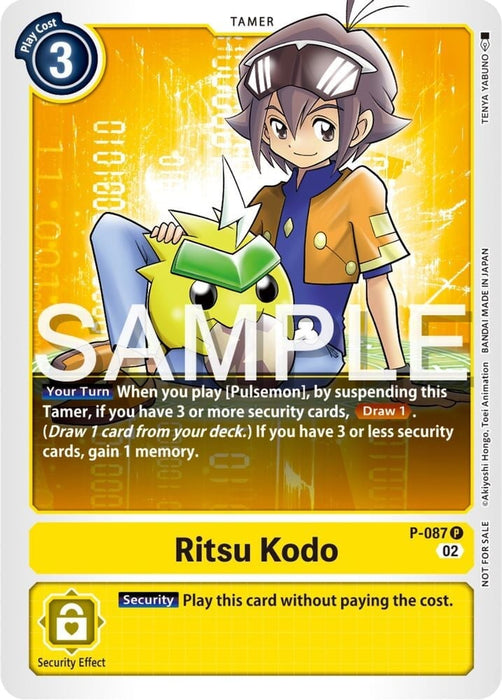 Ritsu Kodo - P-087 (Exceed Apocalypse Pre-Release) (#P-087 P) (Digimon Promotion Cards) Near Mint 