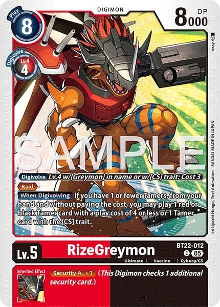 RizeGreymon (BT22-012 C) 