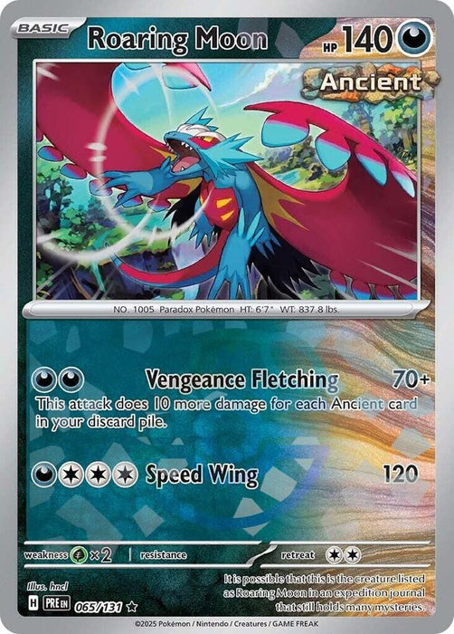 Roaring Moon (065/131) (Master Ball Pattern) [Scarlet & Violet: Prismatic Evolutions] 