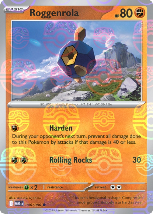 Roggenrola (046/086) (Master Ball Pattern) [Scarlet & Violet: White Flare] 