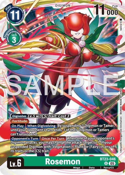 Rosemon (#BT23-046 U) (Hackers' Slumber) Near Mint 