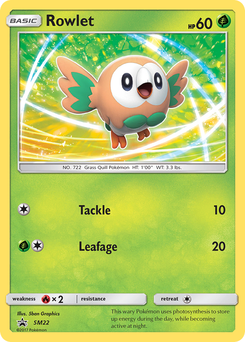 Rowlet (SM22) [Sun & Moon: Black Star Promos] 