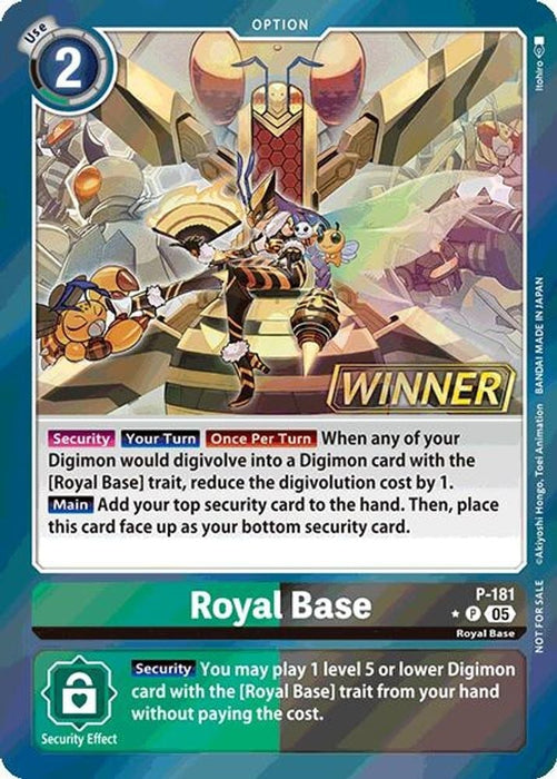 Royal Base (Store Tournament 2025 Vol.2 Winner Pack) (#P-181 P) (Digimon Promotion Cards) Near Mint Foil 