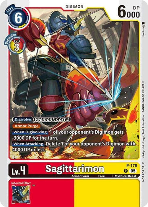 Sagittarimon (Store Tournament 2025 Vol.2 Participation Pack) (#P-178 P) (Digimon Promotion Cards) Near Mint 