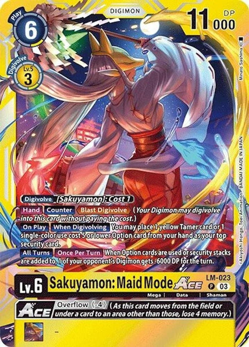 Sakuyamon: Maid Mode ACE (#LM-023 P) (Special Limited Set) Near Mint Foil 