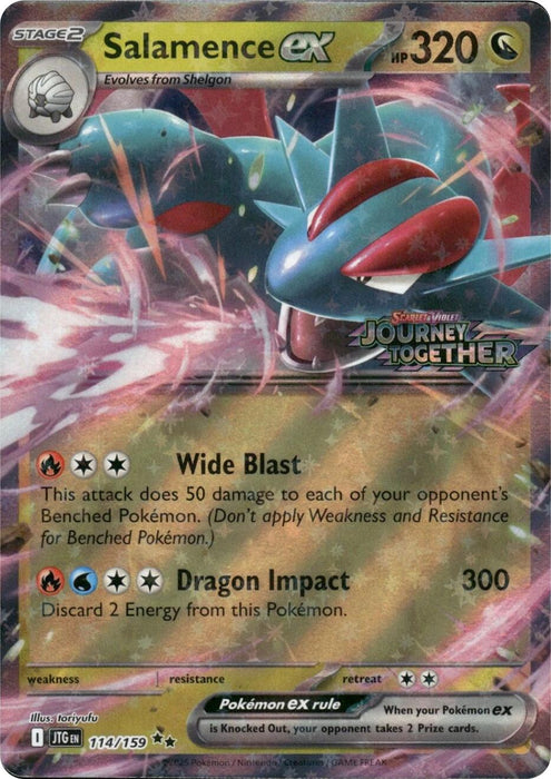 Salamence ex (114/159) (Journey Together Stamped) [Miscellaneous Cards] 