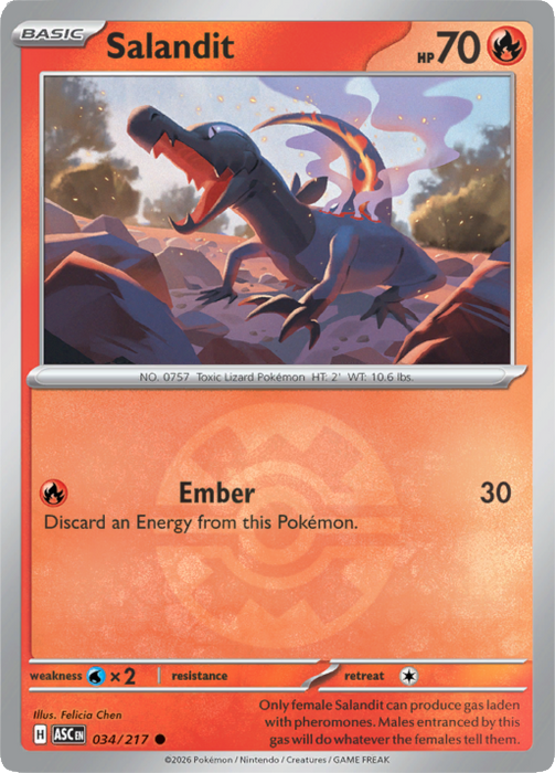 Salandit (Quick Ball) (034/217) [Mega Evolution: Ascended Heroes]