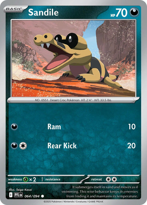 Sandile (064/094) [Mega Evolution: Phantasmal Flames] 