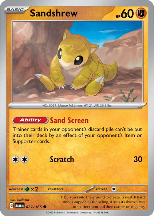 Sandshrew (027/165) [Scarlet & Violet: 151] 