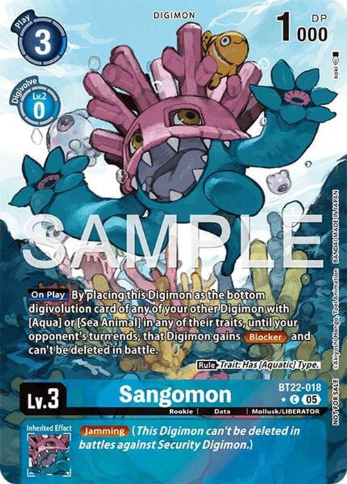 Sangomon (Box Topper) (#BT22-018 C) (Cyber Eden) Near Mint Foil 