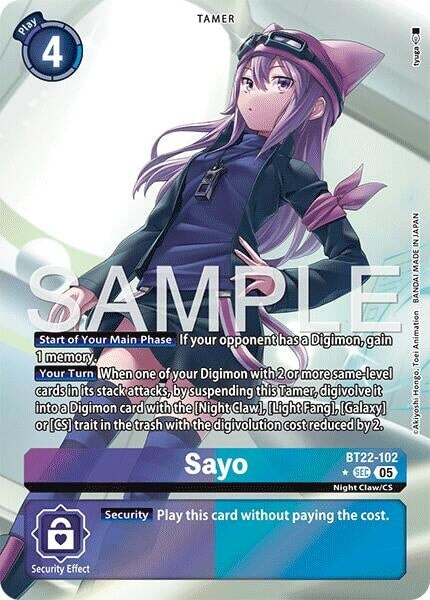 Sayo (Alternate Art) (BT22-102 SEC) 