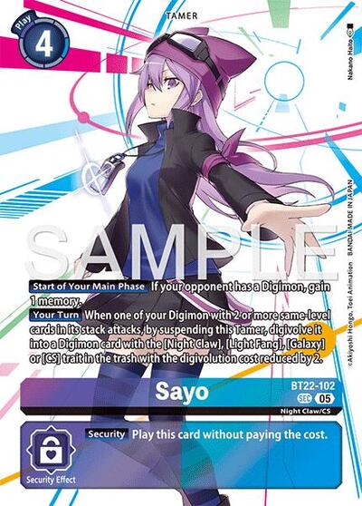 Sayo (#BT22-102 SEC) (Cyber Eden) 