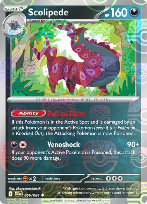 Scolipede (056/086) (Master Ball Pattern) [Scarlet & Violet: Black Bolt] 