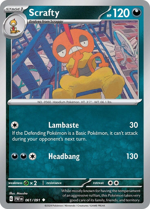 Scrafty (061/091) [Scarlet & Violet: Paldean Fates] 