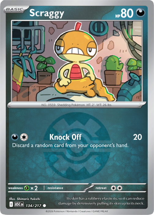 Scraggy (Quick Ball) (134/217) [Mega Evolution: Ascended Heroes]
