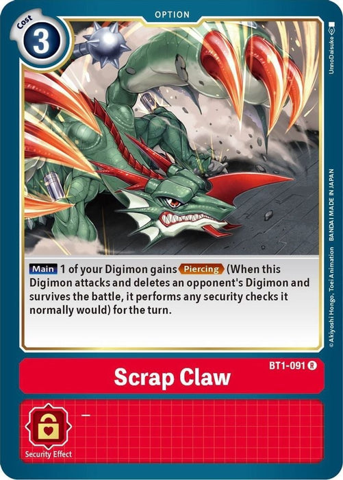 Scrap Claw (#BT1-091 R) (Release Special Booster 1.5) Near Mint 