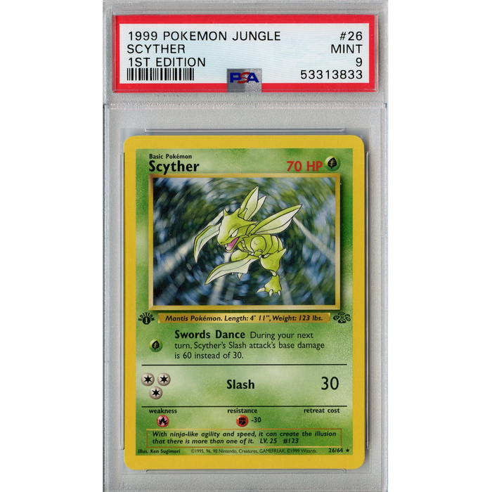Scyther (26/64) - Rare - Jungle 1st Edition [PSA 9] 