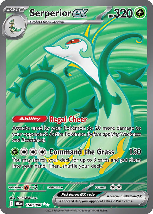 Serperior ex (156/086) [Scarlet & Violet: Black Bolt] 