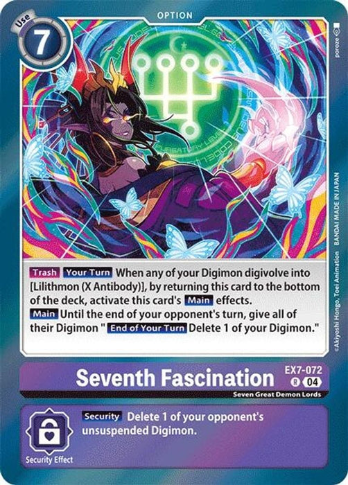 Seventh Fascination (#EX7-072 R) (Digimon LIBERATOR) Near Mint Foil 