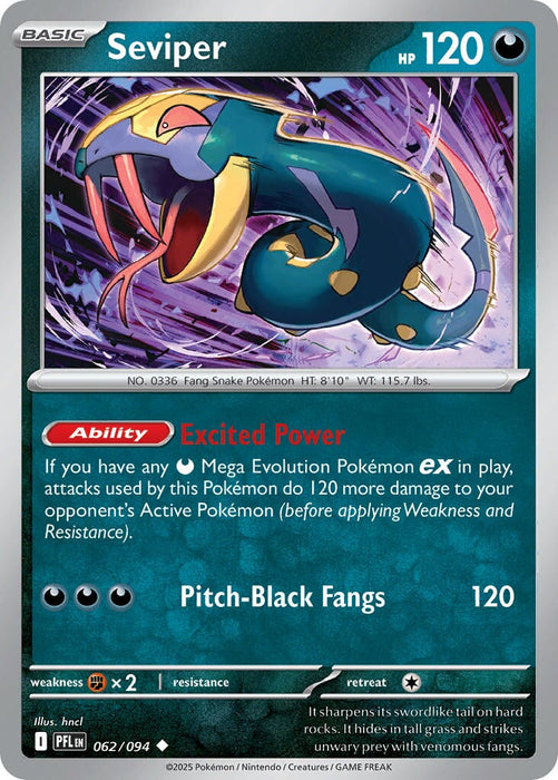 Seviper (062/094) [Mega Evolution: Phantasmal Flames] 