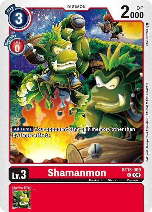 Shamanmon (#BT18-009 C) (Release Special Booster 2.0) Near Mint 