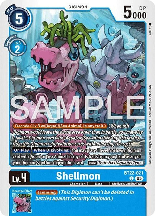 Shellmon (#BT22-021 C) (Cyber Eden) Near Mint 