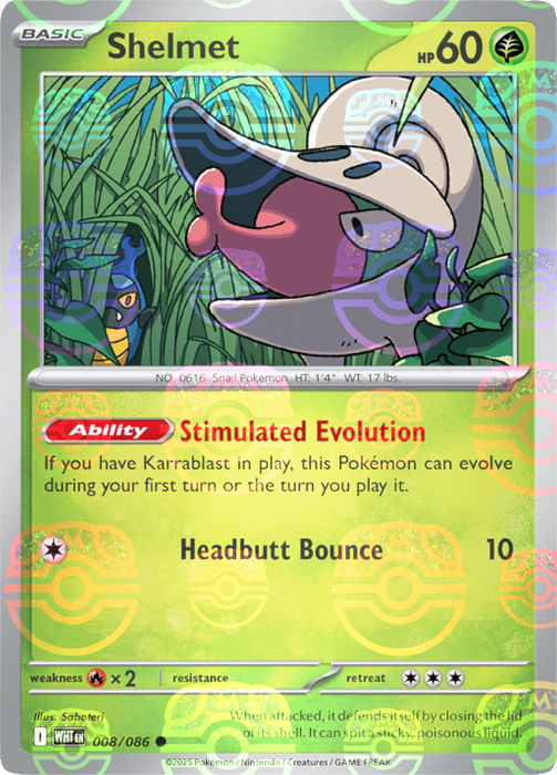Shelmet (008/086) (Master Ball Pattern) [Scarlet & Violet: White Flare] 