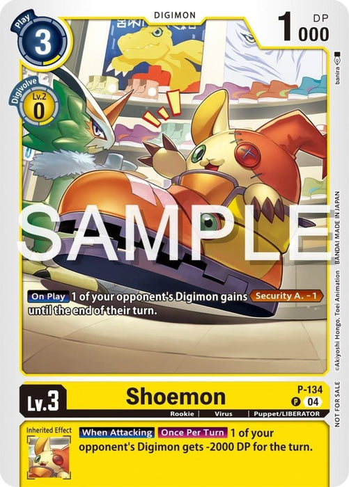 Shoemon (Digimon Liberator Promotion Pack) (#P-134 P) (Digimon Promotion Cards) Near Mint 