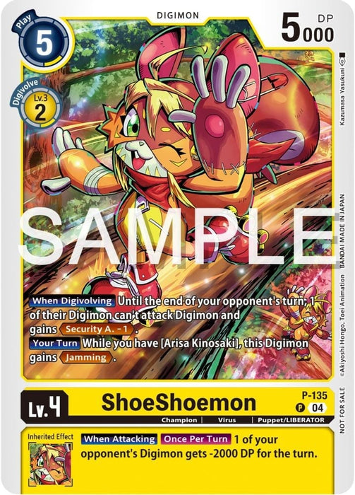 ShoeShoemon (Digimon Liberator Promotion Pack) (#P-135 P) (Digimon Promotion Cards) 