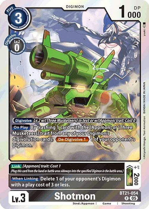 Shotmon (#BT21-054 R) (World Convergence) Near Mint Foil 