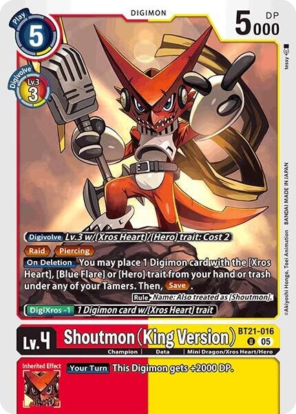 Shoutmon (King Version) (BT21-016 U) 
