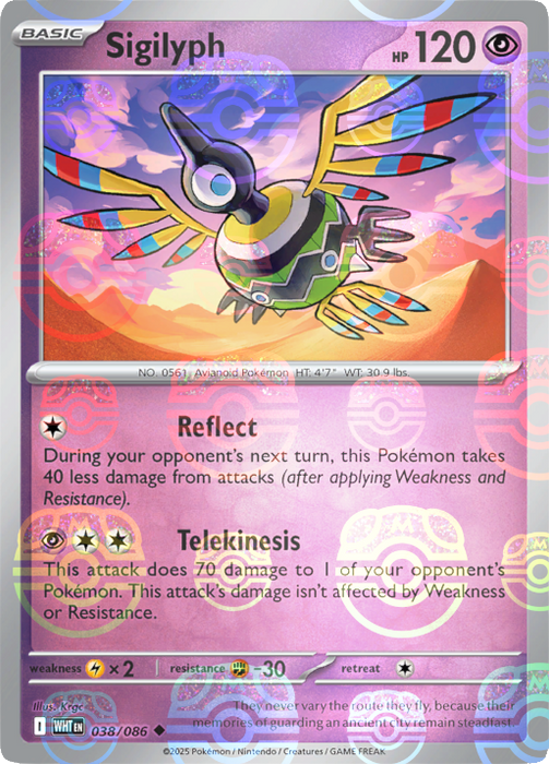 Sigilyph (038/086) (Master Ball Pattern) [Scarlet & Violet: White Flare] 