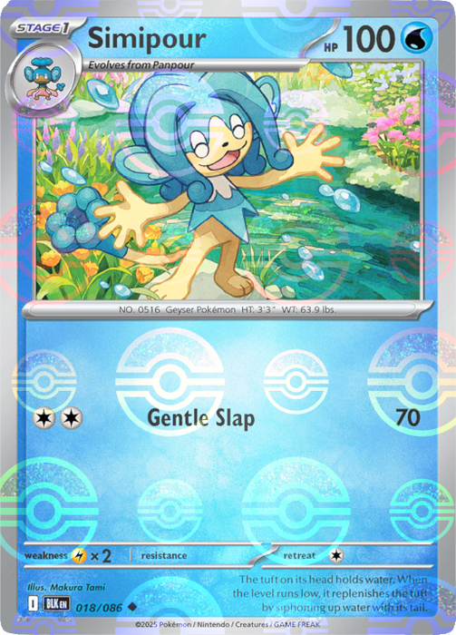 Simipour (018/086) (Poke Ball Pattern) [Scarlet & Violet: Black Bolt] 