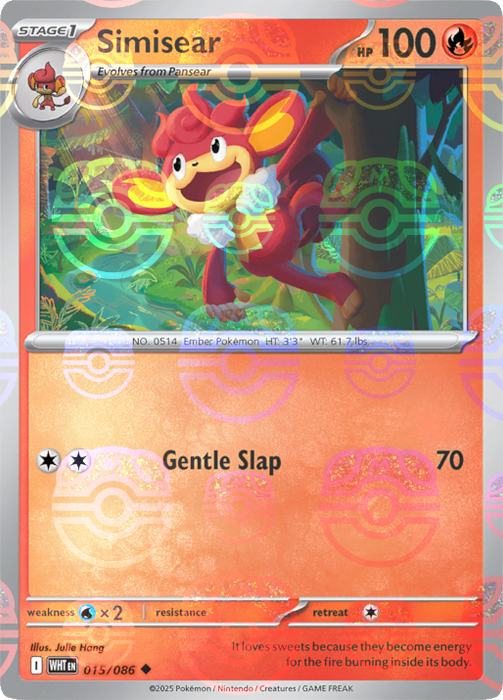 Simisear (015/086) (Master Ball Pattern) [Scarlet & Violet: White Flare] 