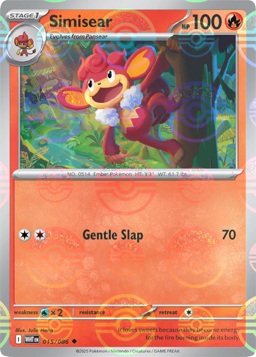 Simisear (015/086) (Poke Ball Pattern) [Scarlet & Violet: White Flare] 