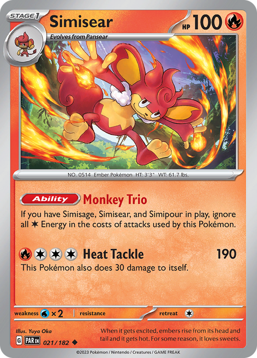 Simisear (021/182) [Scarlet & Violet: Paradox Rift] 