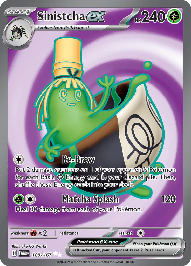 sinistea pokemon card value Sinistcha ex (189/167) [Scarlet & Violet: Twilight Masquerade] — Manta  Trading