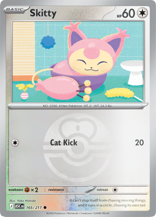 Skitty (Love Ball) (165/217) [Mega Evolution: Ascended Heroes]