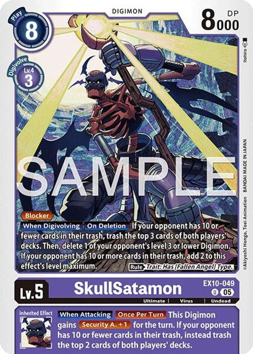 SkullSatamon (#EX10-049 U) (Sinister Order) Near Mint 