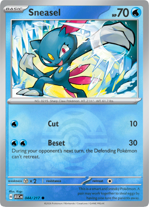 Sneasel (Dusk Ball) (044/217) [Mega Evolution: Ascended Heroes]