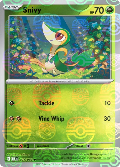 Snivy (001/086) (Master Ball Pattern) [Scarlet & Violet: Black Bolt] 