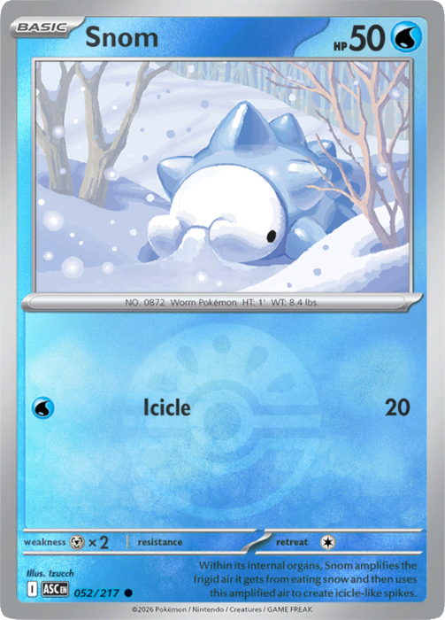Snom (Friend Ball) (052/217) [Mega Evolution: Ascended Heroes]