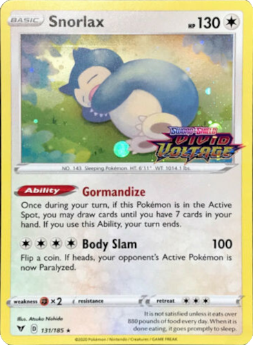 Snorlax (131/185) [Sword & Shield: Black Star Promos] 