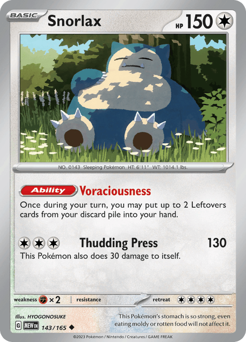 Snorlax (143/165) [Scarlet & Violet: 151] 