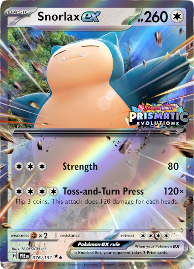 Snorlax ex (076/131) (Prismatic Evolutions Stamp) [Scarlet & Violet: Prismatic Evolutions] 
