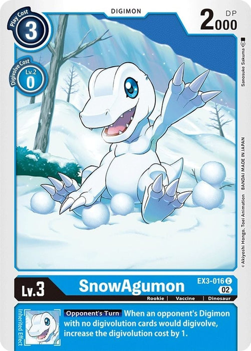 SnowAgumon (#EX3-016 C) (Draconic Roar) Near Mint 